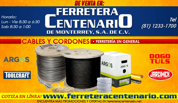 cables y cordones ferretera centenario monterrey