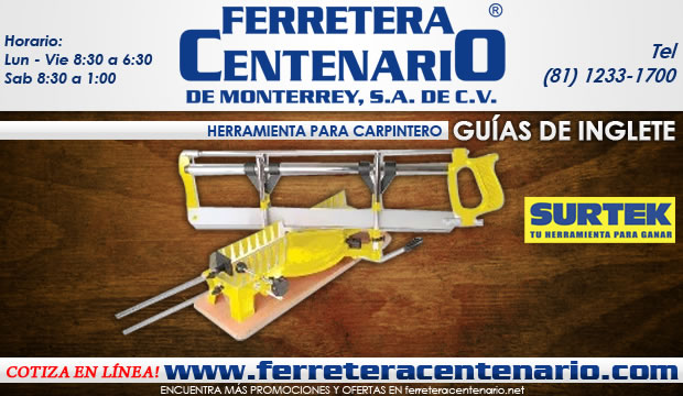 guias de inglete herramientas para carpinteria ferretera centenario de monterrey