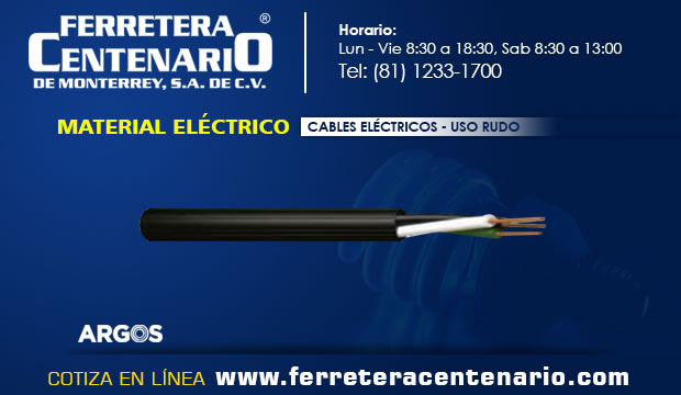 material electrico uso rudo cables ferretera centenario monterrey mexico herramientas