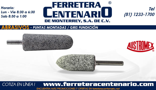 puntas montadas gris fundicion ferretera centenario monterrey mexico