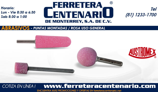 puntas montadas rosa uso general ferretera centenario monterrey mexico