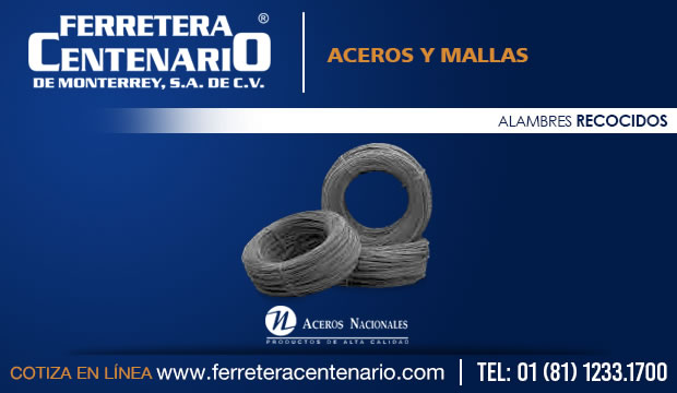 alambres recocidos ferretera centenario monterrey mexico
