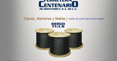 cable alma acero fibra negra ferretera centenario monterrey mexico