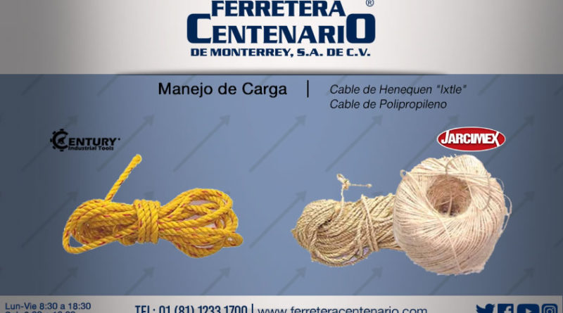 manejo carga cable ixtle henequen polipropileno ferretera centenario monterrey mexico