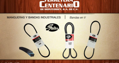 bandas industriales V ferretera centenario monterrey mexico gates