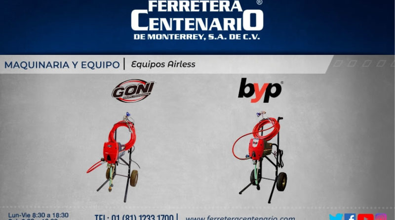 maquinaria airless equipo ferretera centenario monterrey mexico goni byp