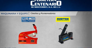 cizallas punzonadoras ferretera centenario monterrey mexico maquinaria equipos cormex surtek