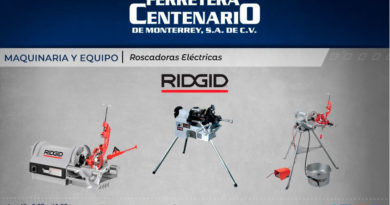 Roscadoras electricas ridgid ferretera centenario monterrey mexico maquinas maquinaria equipos