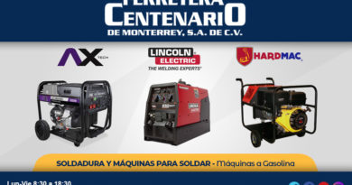 maquinas gasolina soldadura soldar ferretera centenario monterrey mexico Ax TEch Lincoln Electric Hardmac