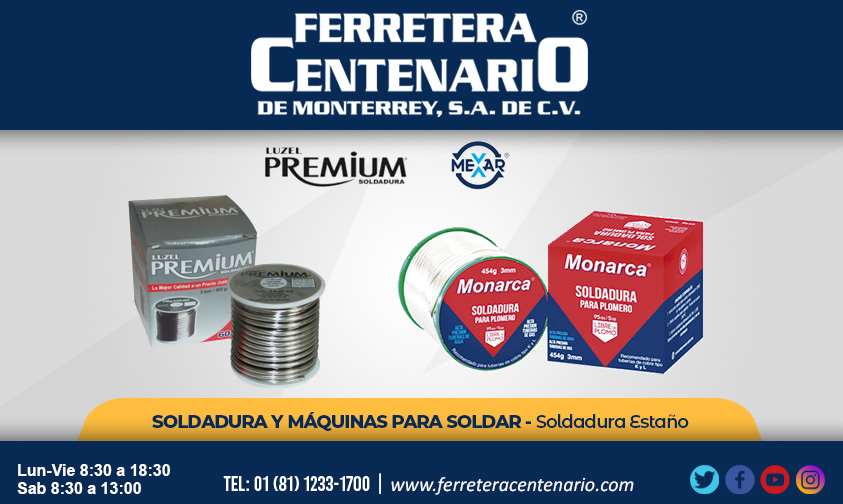 soldadura soldar herramientas estaño Mexar Luzel Premium maquinas para soldar ferretera centenario monterrey mexico