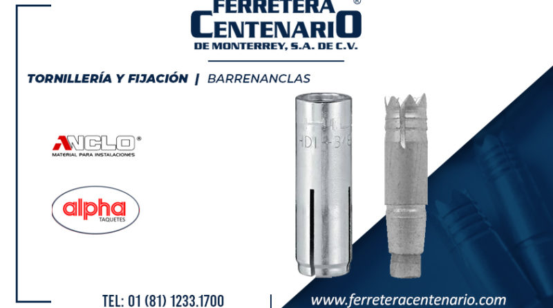 barrenanclas fijacion tornilleria